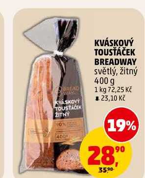 KVÁSKOVÝ TOUSŤÁČEK BREADWAY, 400 g 