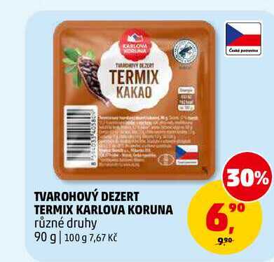 TVAROHOVÝ DEZERT TERMIX KARLOVA KORUNA, 90 g
