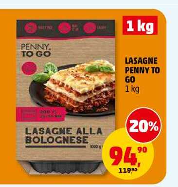 LASAGNE PENNY TO GO, 1 kg