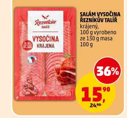SALÁM VYSOČINA ŘEZNÍKŮV TALÍŘ, 100 g