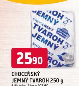 CHOCEŇSKÝ JEMNÝ TVAROH 250 g 