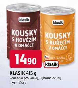 KLASIK 415 g konzerva pro kočky 