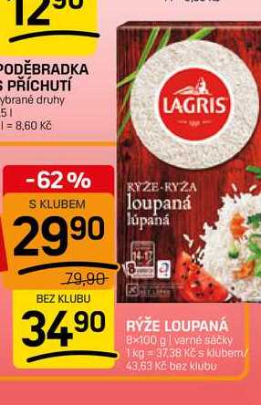 RÝŽE LOUPANÁ 8×100 g varné sáčky 