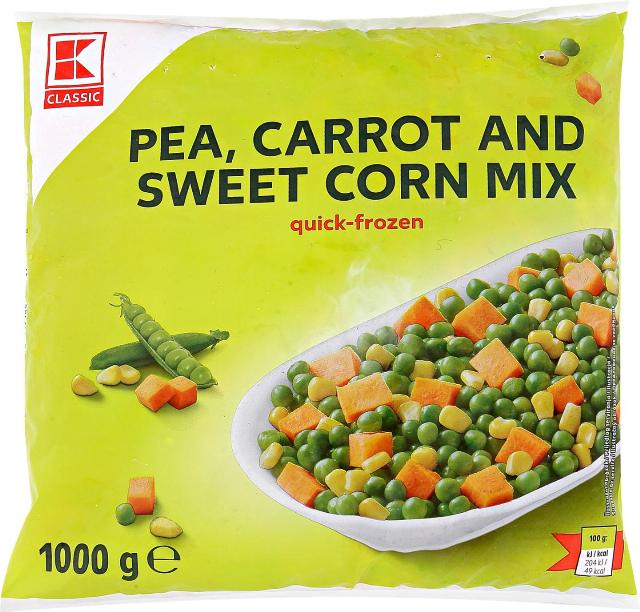 K-Classic Zeleninová směs hrášek, mrkev a kukuřice