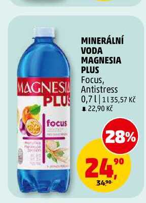 MINERÁLNÍ VODA MAGNESIA PLUS Focus, 0,7 l