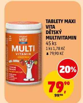 TABLETY MAXI VITA DĚTSKÝ MULTIVITAMIN, 45 ks 