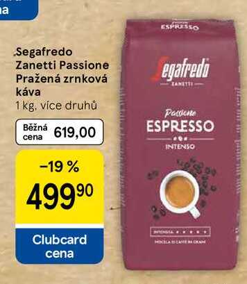 Segafredo Zanetti Passione Pražená zrnková káva, 1 kg