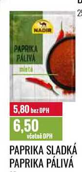 PAPRIKA SLADKÁ, PAPRIKA PÁLIVÁ 25g