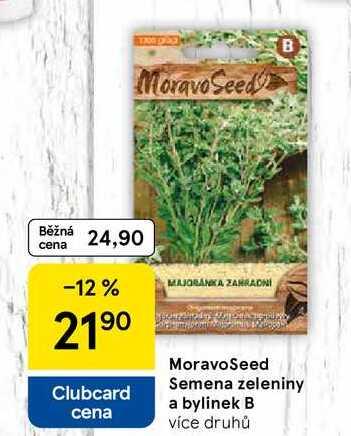 MoravoSeed Semena zeleniny a bylinek B, více druhů 