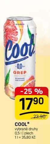 COOL vybrané druhy 0,5l, plech