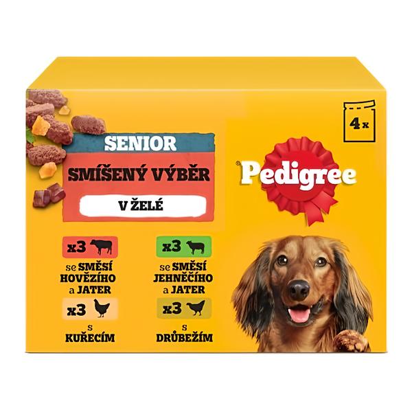 Pedigree kapsičky Senior smíšený výběr v želé 12x 100 g