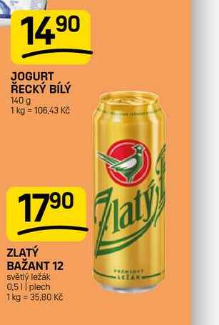 ZLATÝ BAŽANT 12 světlý ležák 0,51 plech