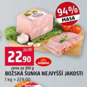 BOŽSKÁ ŠUNKA NEJVYŠŠÍ JAKOSTI 100g