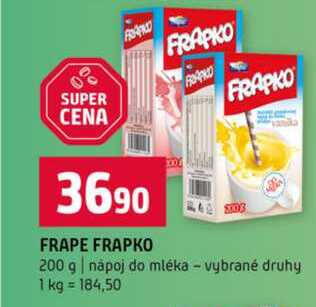 FRAPE FRAPKO 200 g nápoj do mléka vybrané druhy