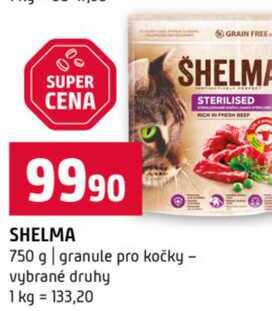 SHELMA 750 g granule pro kočky vybrané druhy