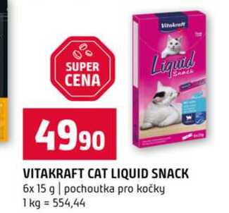 VITAKRAFT CAT LIQUID SNACK 6x 15 g pochoutka pro kočky 