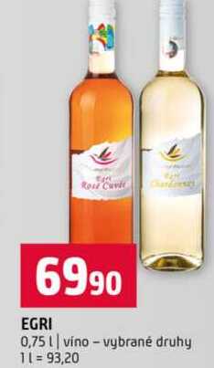 EGRI 0,75l víno vybrané druhy 