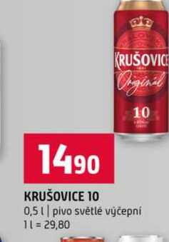 KRUŠOVICE 10 0,5l pivo světlé výčepní