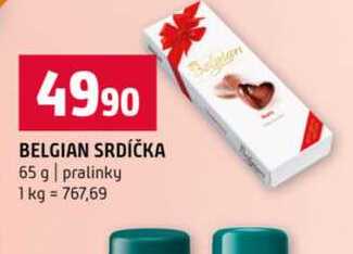 BELGIAN SRDÍČKA 65 g pralinky
