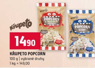 KŘUPETO POPCORN 100 g vybrané druhy 