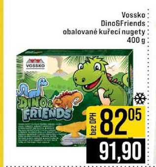 Vossko Dino&Friends obalované kuřecí nugety 400 g