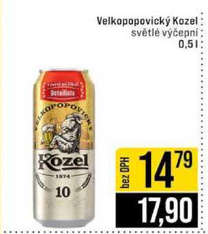 Velkopopovický Kozel světlé výčepní 0,5l