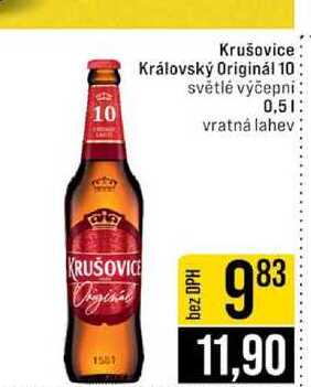 Krušovice Královský Originál 10 světlé výčepni 0,5l