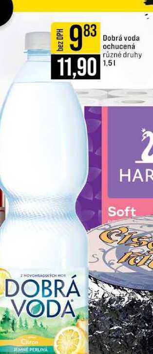 Dobrá voda ochucená různé druhy 1,5l