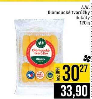 A.W. Olomoucké tvarůžky dukáty 120 g 