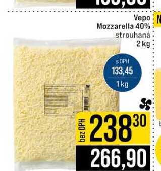 Vepo Mozzarella 40% strouhaná 2 kg