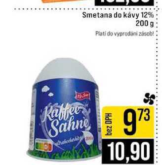 Smetana do kávy 12% 200 g v akci