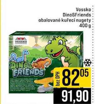 Vossko Dino&Friends obalované kuřecí nugety 400 g 