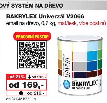 BAKRYLEX Univerzál V2066 email na dřevo, 0,7 kg