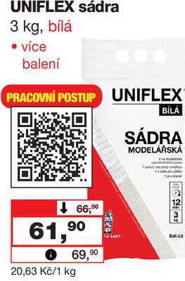 UNIFLEX sádra 3 kg