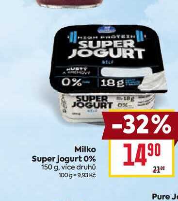 Milko Super jogurt 0% 150 g