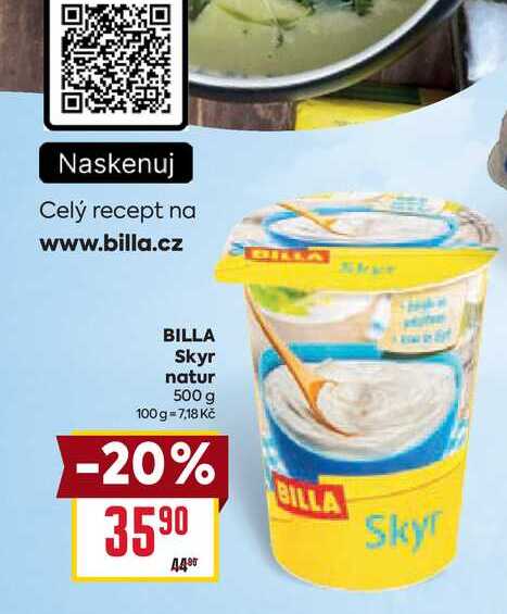 BILLA Skyr natur 500 g