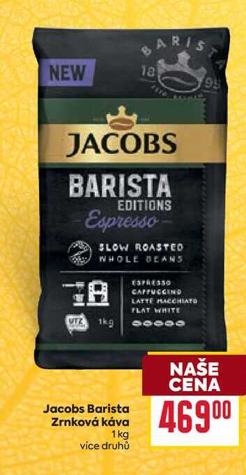 Jacobs Barista Zrnková káva 1kg 