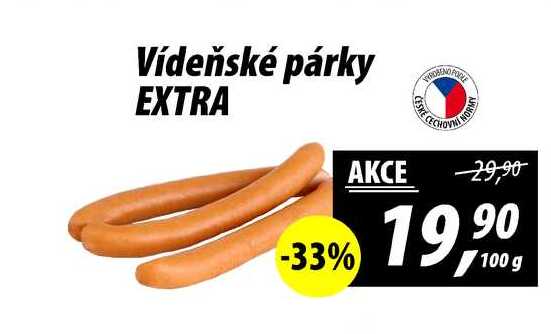 Vídeňské párky EXTRA, 100 g 