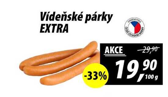 Vídeňské párky EXTRA, 100 g