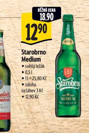   Starobrno Medium světlý ležák 0,5 l