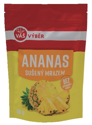 VÁŠ VÝBĚR Ananas sušený mrazem, 30 g