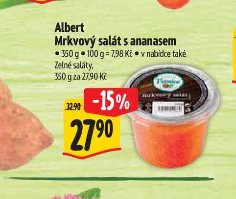 Albert Mrkvový salát s anasem  350 g 