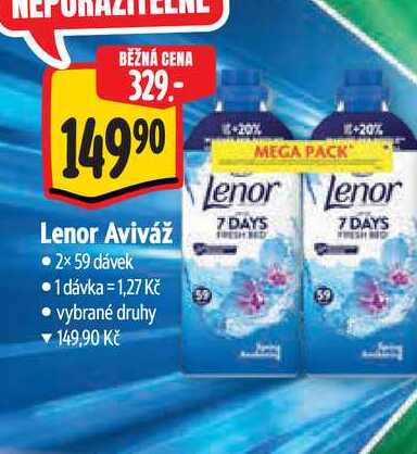   Lenor Aviváž  2×59 dávek 