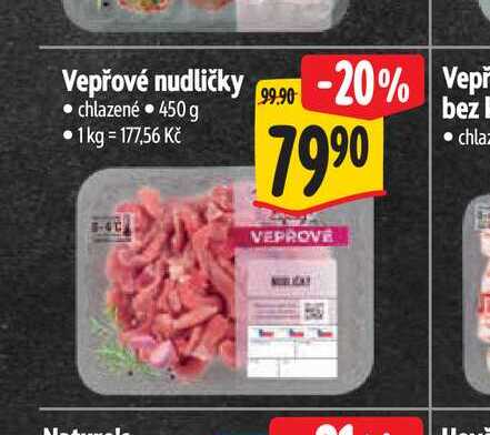 Vepřové nudličky 450 g
