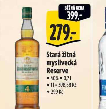  Stará žitná myslivecká Reserve  0,7 l