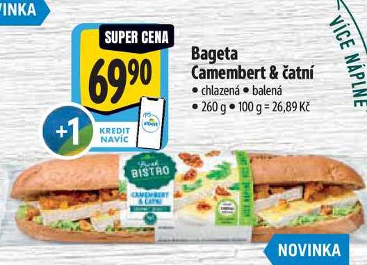  Bageta Camembert & čatní  260 g