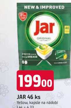 JAR, kapsle na nádobí 46 ks Yellow