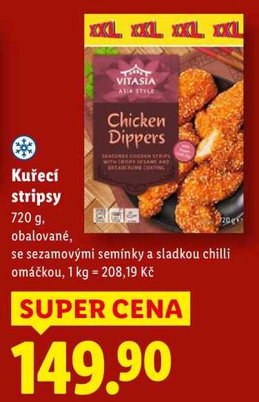 Kuřecí stripsy, 720 g