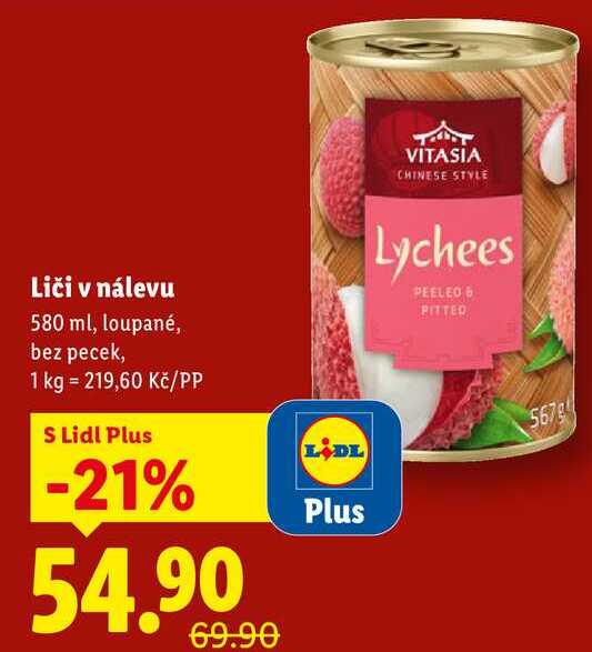 Liči v nálevu, 580 ml