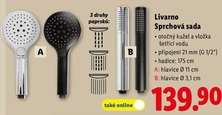 Livarno Sprchová sada 